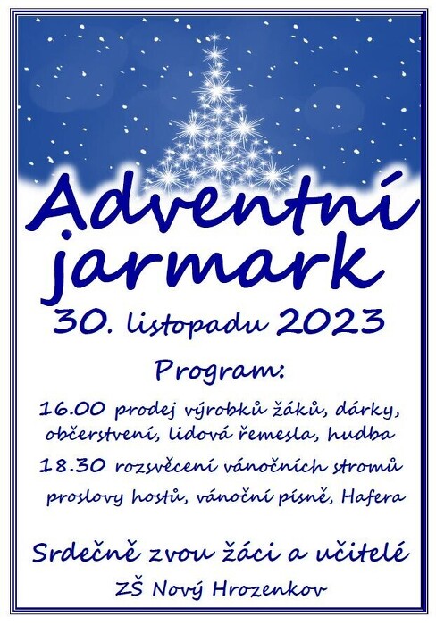 Adventní jarmark 30.11.2023